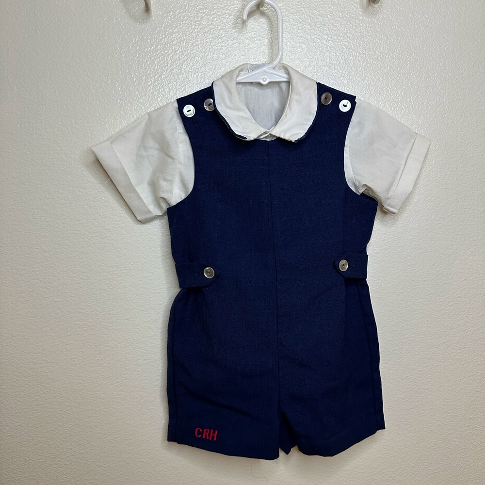 Vintage Romper Shortall Toddler Boy